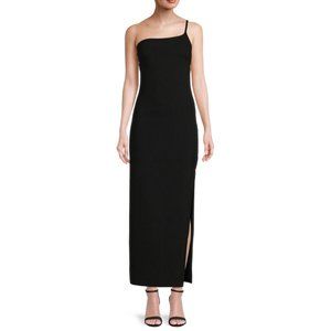 Rachel Roy ​Harper One Shoulder Maxi Sheath Dress Black Lage